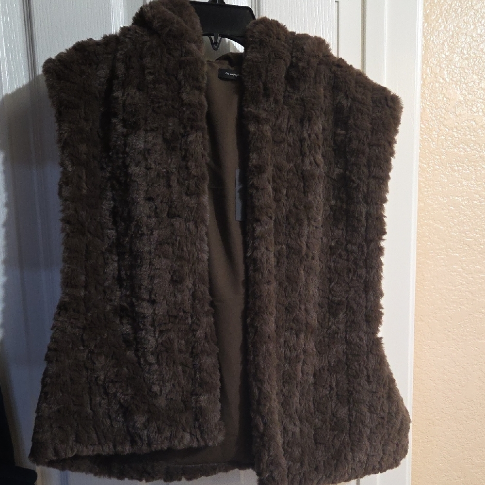 Brown Faux Fur Vest